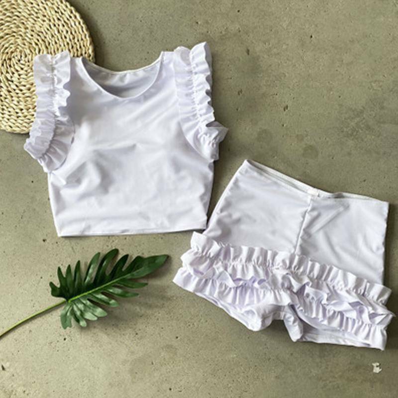 Bikini Phối Bèo Màu Trơn Thiết Kế Thanh Lịch Cho Phái Nữ | BigBuy360 - bigbuy360.vn