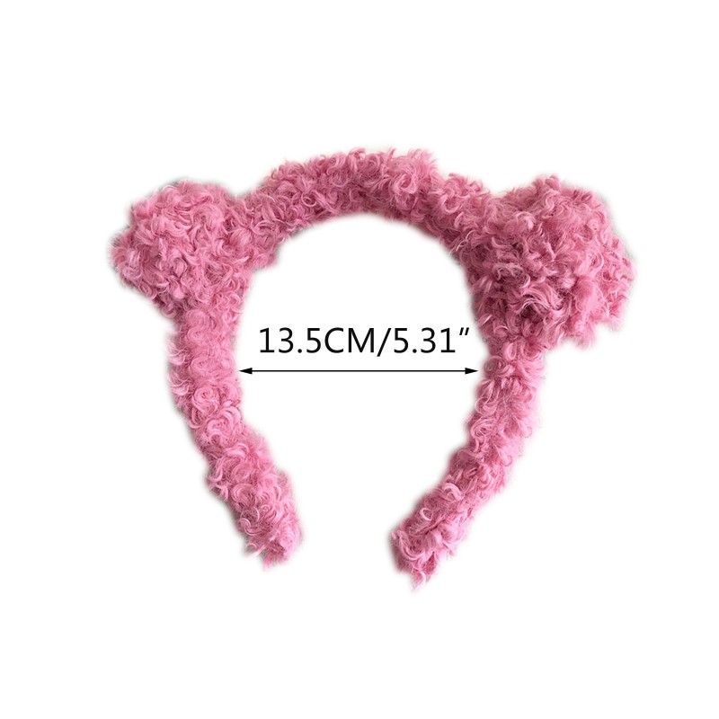 Cài tóc tai gấu chất liệu lông nhung màu kẹp dễ thương cho nữ