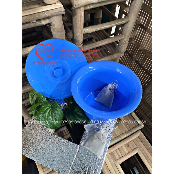 Xô đá inox size 18 | Dùng kèm ghế xông hỗ trợ xông vùng kín | Vũ Phương Thảo Mom Shin | Shop Mẹ Thảo | Ở Cữ Mẹ Shin