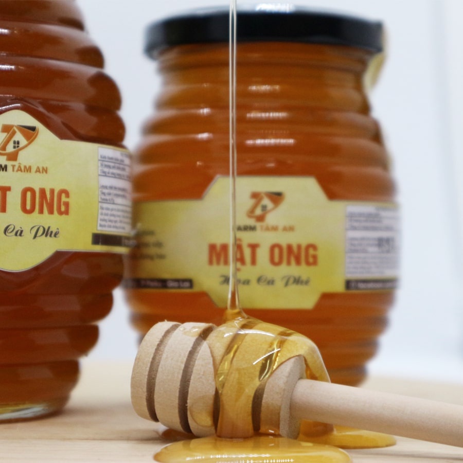 Mật ong rừng hoa cà phê nguyên chất, Mật ong cafe hữu cơ cao cấp Farm Tâm An không đường ăn kiêng bồi bổ sức khỏe