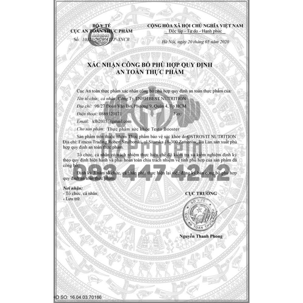 VIÊN UỐNG HỖ TRỢ SỨC KHỎE, TESTO BOOSTER TEST OSTROVIT  - Hà Nội Supplement