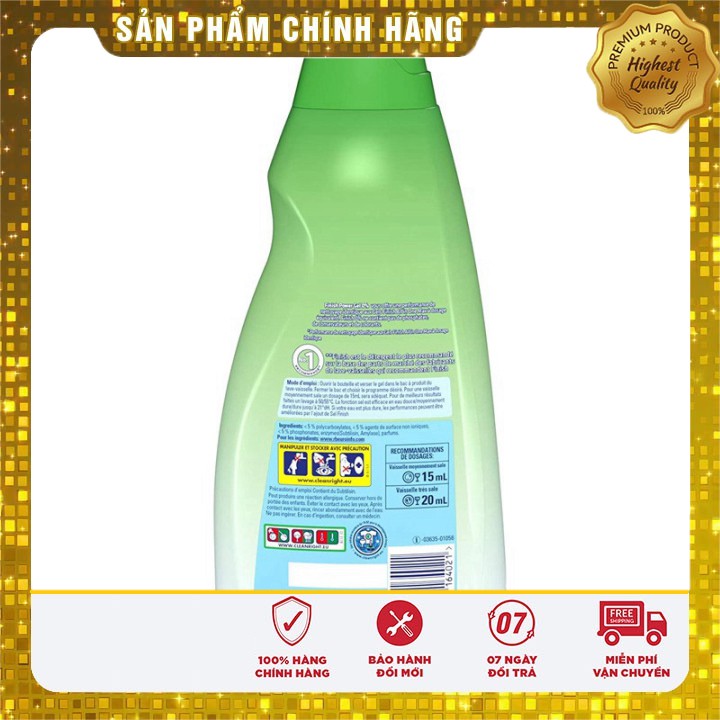 Gel rửa bát Finish Eco 0% 900ml [khuyến mại 3 Viên Finish All-in-1]