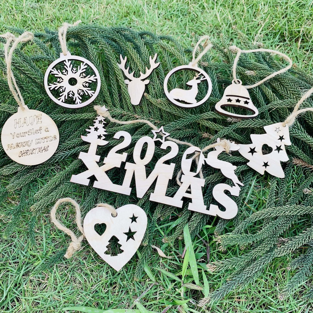 Set Tô Màu Noel Bằng Gỗ Decor Phong Cách Giáng Sinh Cho Bé Thỏa Sức Sáng Tạo, Trang Trí Nhà Cửa Benrikids