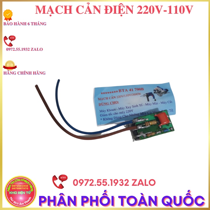 Mạch hạ điện áp từ 220v thành 110v có chỉnh áp cho máy nội địa khoan , cắt , mài ...