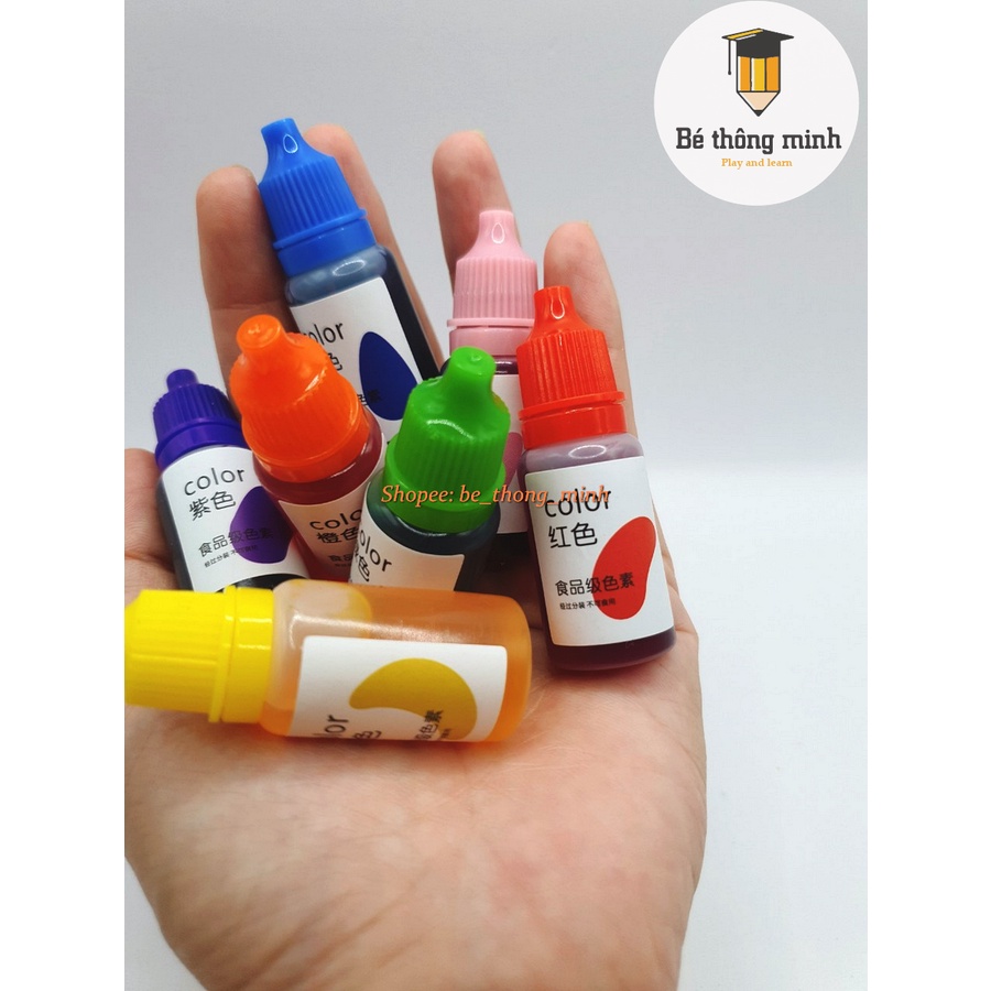 Set 7 màu thực phẩm cho bé làm thí nghiệm khoa học vui