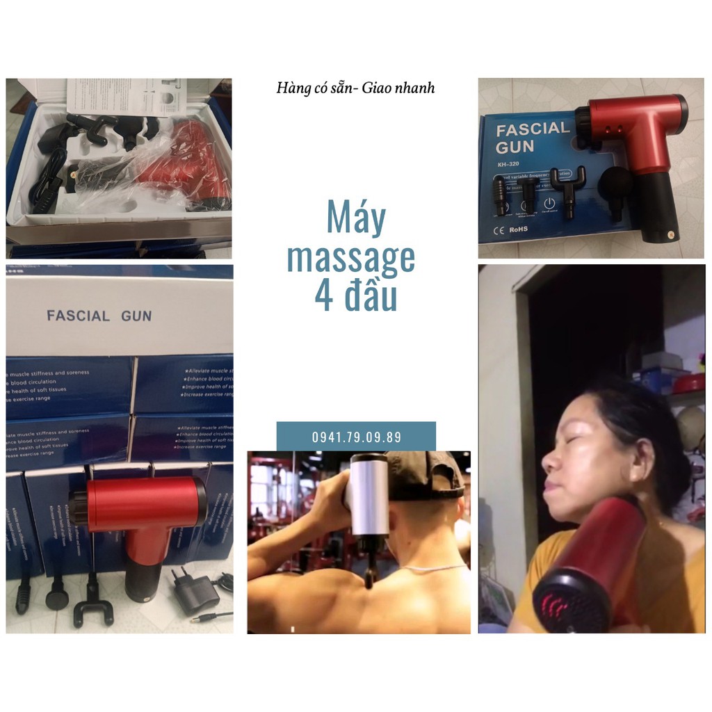 Máy massage giãn cơ 4 đầu, 6 level cho mọi lứa tuổi FG-480 hàng có sẵn, giao nhanh tpHCM trong 2h