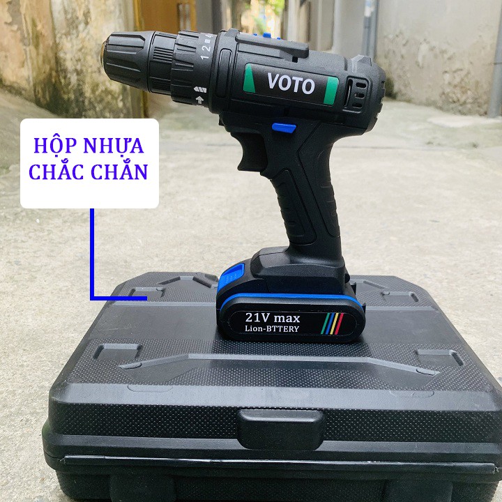 Khoan Pin 21V Chính Hãng Hộp Nhựa Cao Cấp