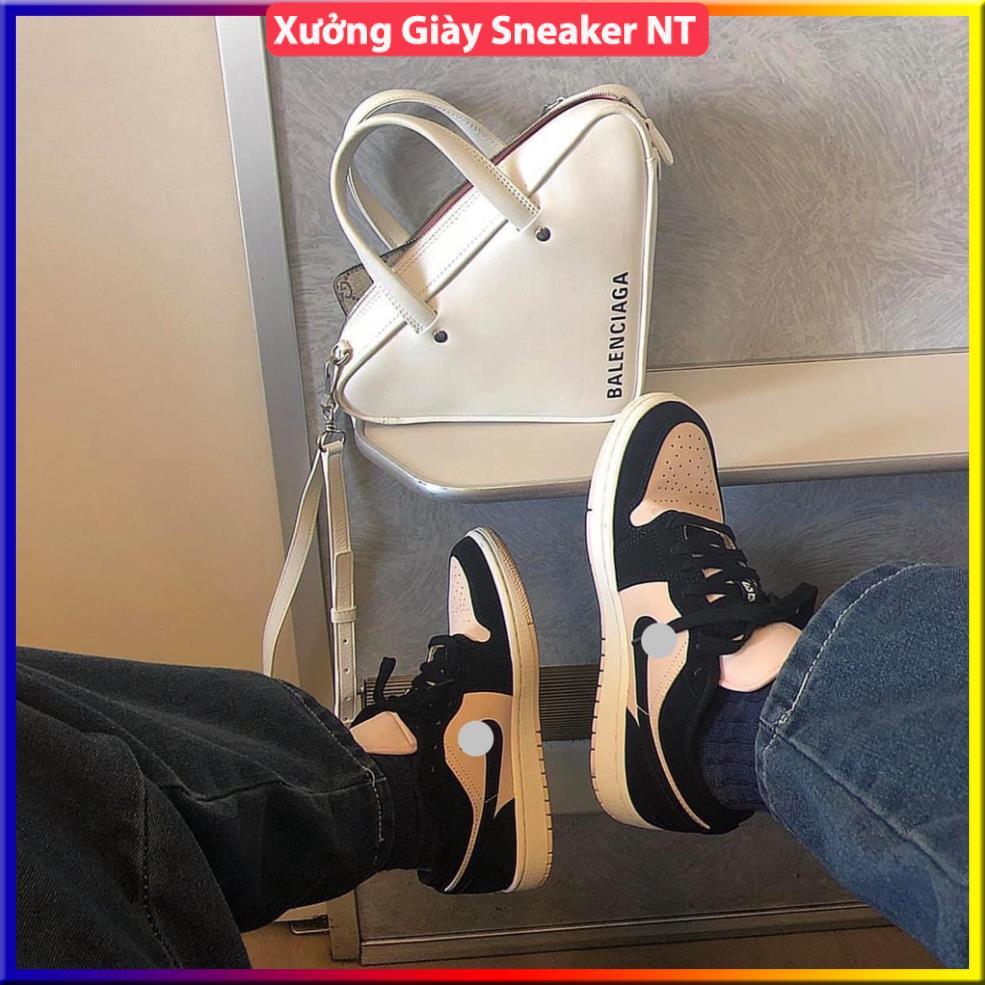 Giày 𝐉𝐨𝐫𝐝𝐚𝐧 1 hồng đen nữ, Giày thể thao JD 1 cổ thấp Black Guava Ice hồng đen bản đẹp full box bill | BigBuy360 - bigbuy360.vn