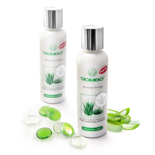 Sữa rửa mặt tẩy trang aloevera Thorakao 140g