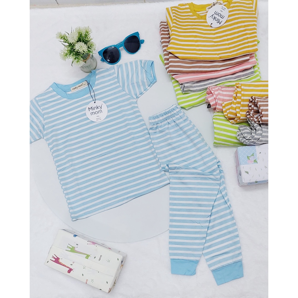 Bộ Quần Dài Cho Bé MINKY MOM Chính Hãng, Đồ Bộ Mùa Hè Chất Vãi Thun Lạnh Cho Trẻ Em Từ 1 2 3 4 5 6 tuổi - Hana Mart