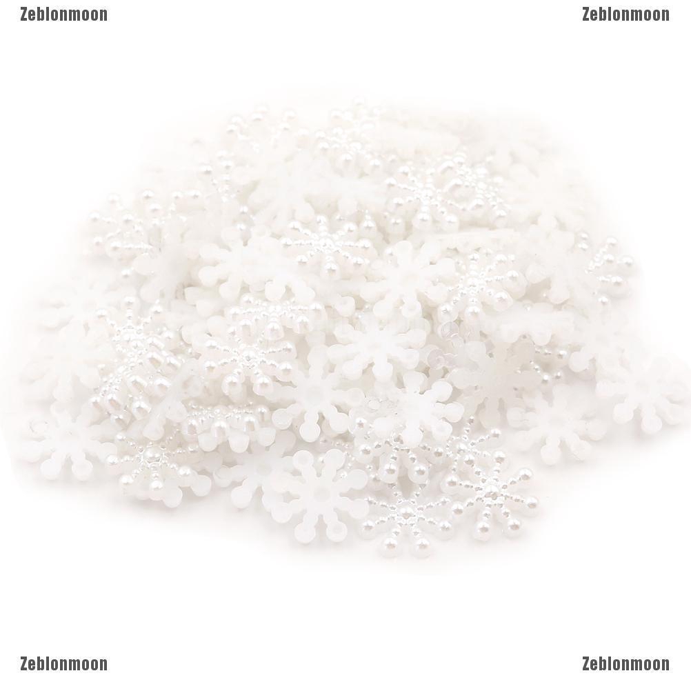 Bộ 100 Tăm Bông Tuyết Đính Ngọc Trai Nhân Tạo