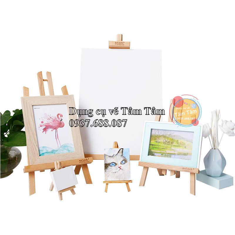 GIÁ VẼ GỖ TRANG TRÍ - SIZE VỪA - TRƯNG BÀY TRANH CANVAS
