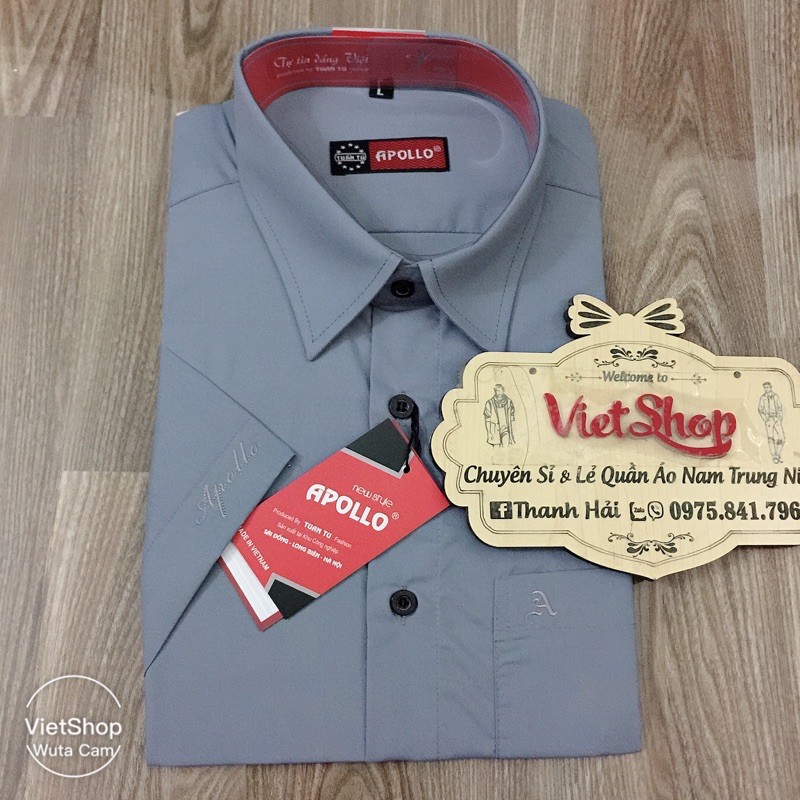 Áo sơ mi ngắn tay nam trung niên hàng công ty chất đẹp | BigBuy360 - bigbuy360.vn