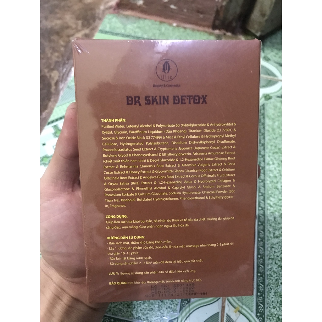 Mặt nạ thải độc hút nám Dr Skin Detox Olic mẫu mới nhất - thải chỉ, sáng da, se khít lỗ chân lông