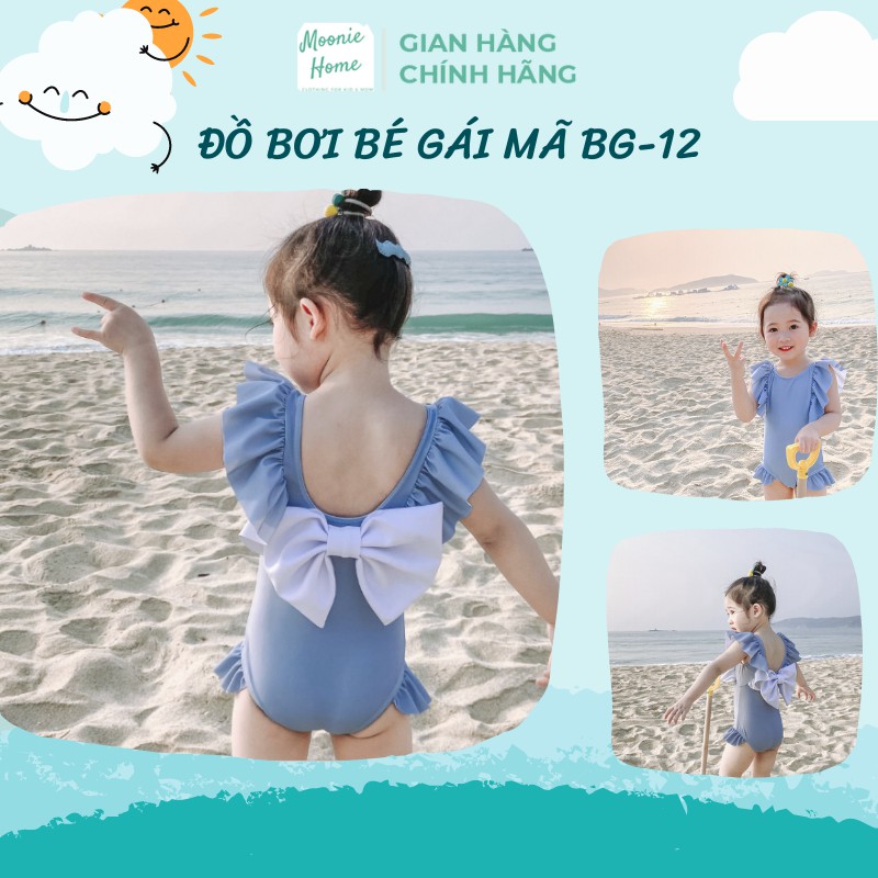 Đồ Bơi Bé Gái Kiểu Dáng Tiểu Thư Hoa Tiết Nơ Nổi Bật Mã BG-12