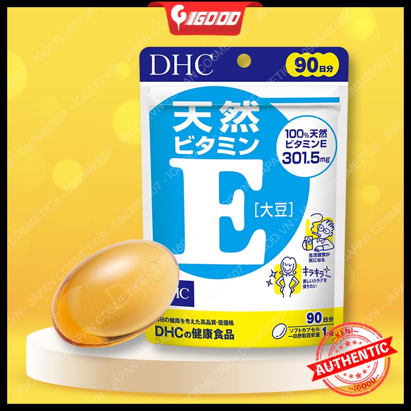 Viên uống bổ sung vitamin E DHC Natural Vitamin E (soybean) Nhật Bản