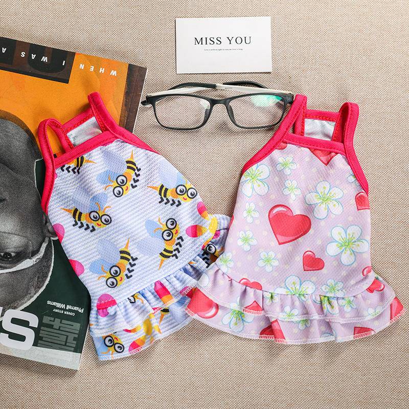 Đầm Cotton Mùa Hè Dễ Thương Cho Thú Cưng S-XXL