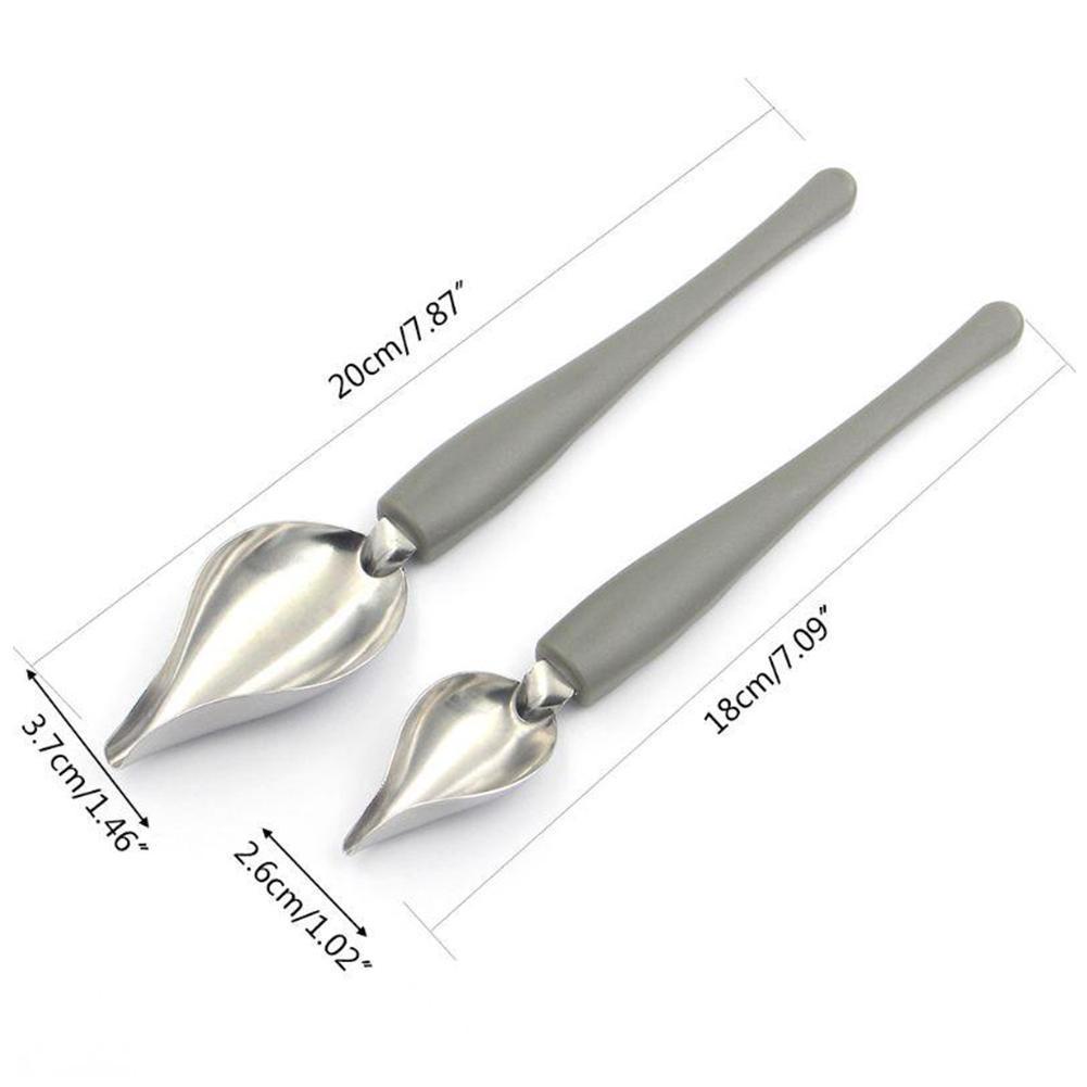 Stainless Steel Portable Sauce Painting Coffee Art Kitchen Home Draw Spoon U6H7