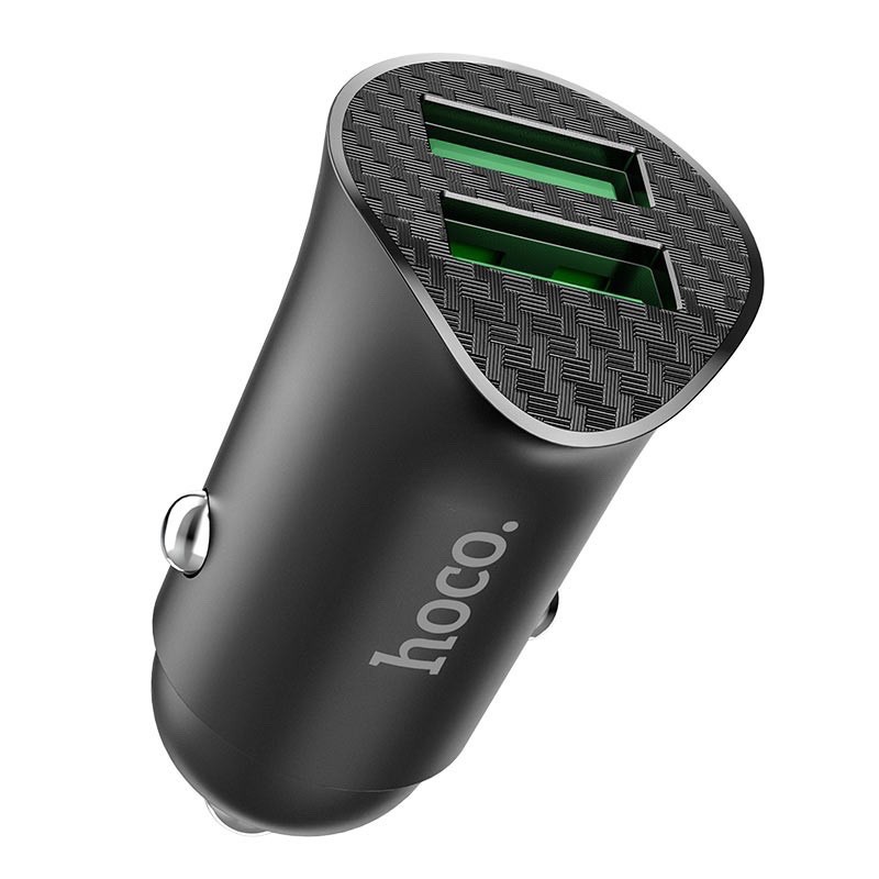 HOCO Z39-Tẩu Sạc 2 CỔNG USB Cho xe Ôtô ,Điện Thoại,Máy Tính Bảng-Sạc Nhanh 18w Farsighted QC3.0 Xe Hơi- hàng chính hãng