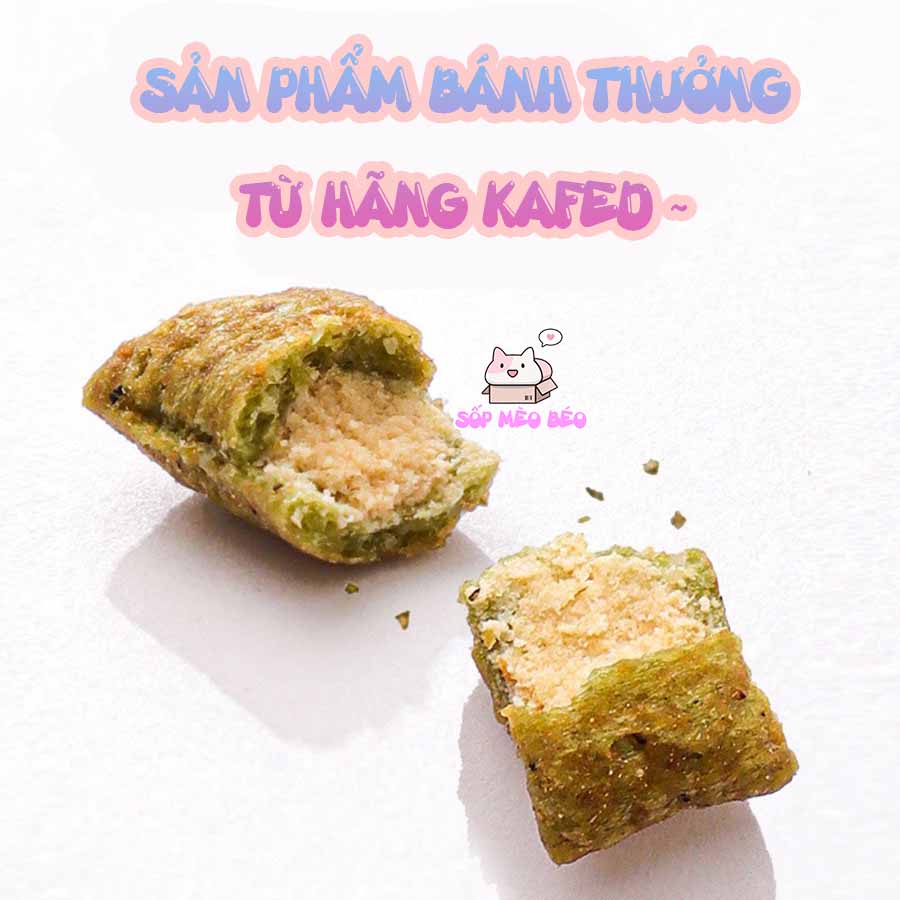 Bánh thưởng giòn có nhân hãng Kafed gói chiết 25gr,50gr mix sẵn 3 vị dùng thử cho Mèo ăn vặt dinh dưỡng cao