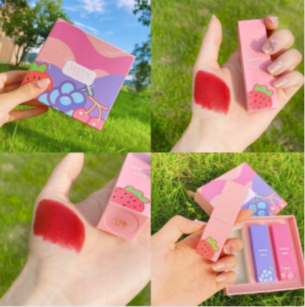 [Hàng mới về] Bộ 3 son môi WETN® hương trái cây nhung lì mềm mịn dưỡng ẩm lâu trôi | BigBuy360 - bigbuy360.vn