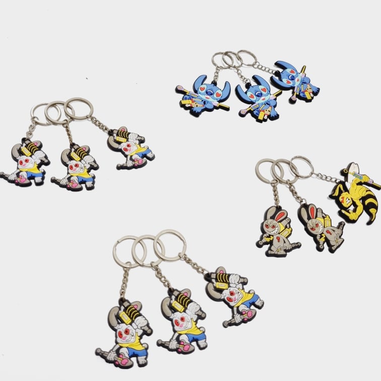 Móc Khóa Cao Su Loại Mỏng Xinh Xắn Đáng Yêu (không có bìa) Tiện Lợi