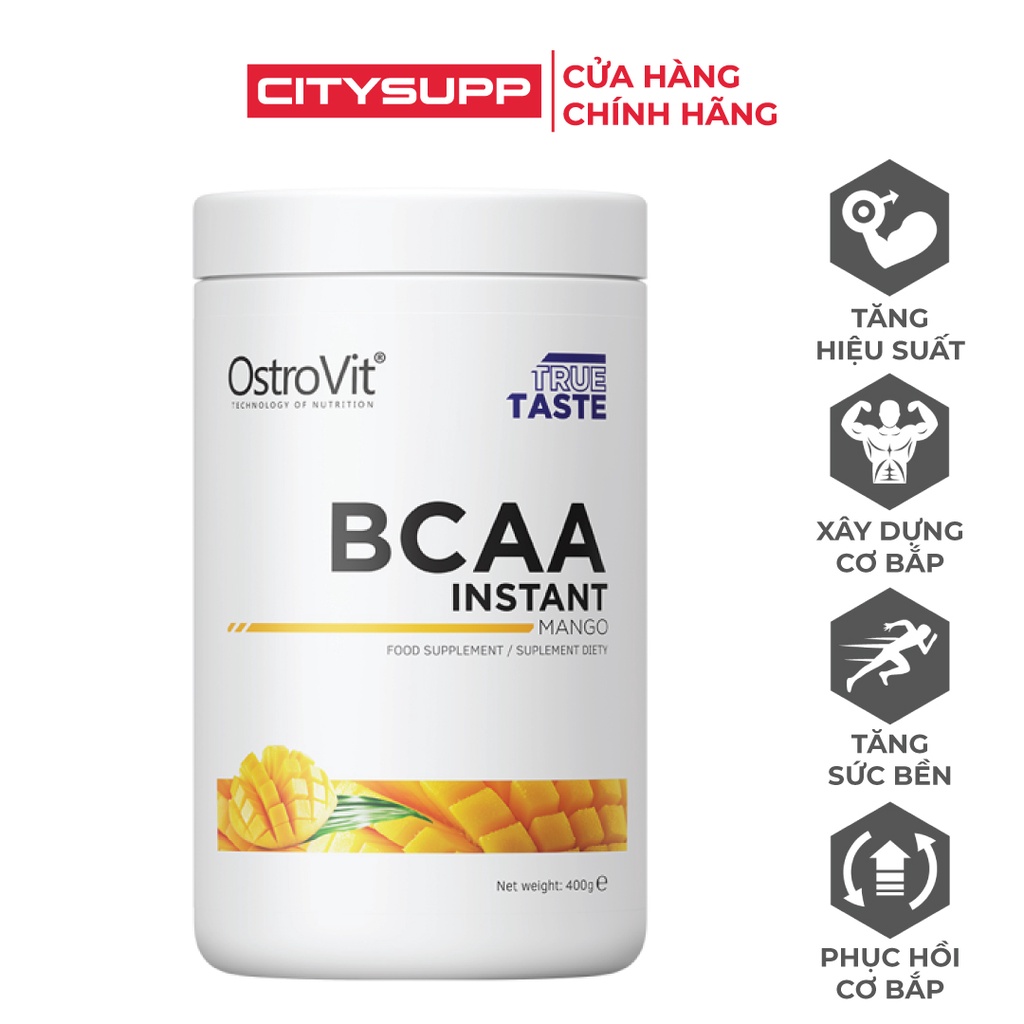 OstroVit BCAA Instant  Hỗ trợ phục hồi - Chống dị hóa - Giảm đau nhứt cơ