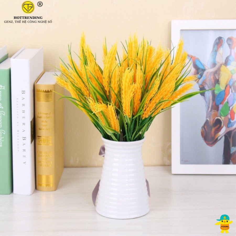 Bông lúa vàng bằng nhựa loại cao cấp mẫu mới 2023
