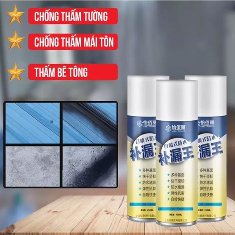 Chai xịt chống thấm nước chống dột WaterProof 450ML