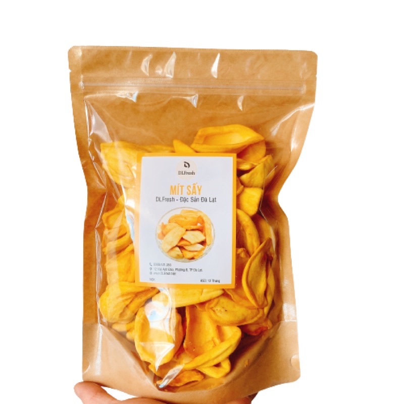 Mít sấy giòn DLFresh mít sấy nguyên cánh 500g