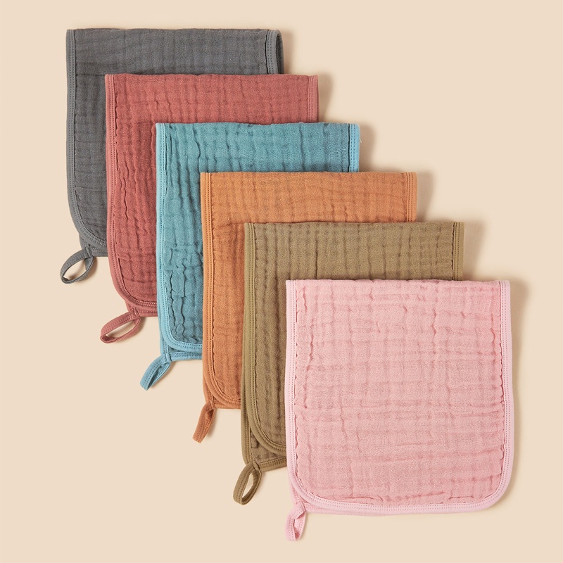 Khăn Lau Mặt Chất Liệu Cotton Tự Nhiên Dành Cho Trẻ Sơ Sinh