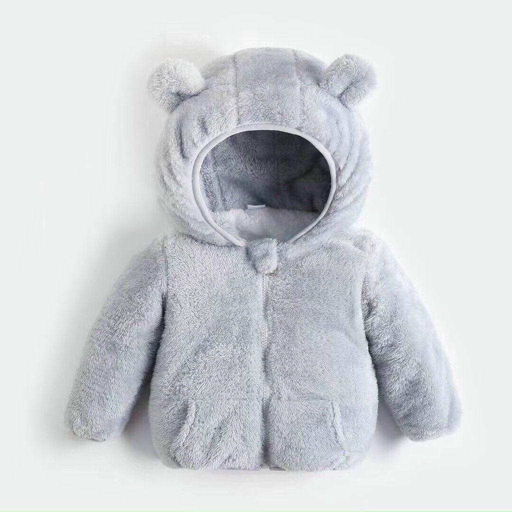 Áo Khoác Lót Lông Đại Hàn Siêu Ấm Cho Bé Từ 7Kg, Lông Thỏ Mềm Giữ Ấm Tốt