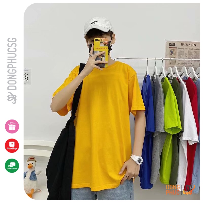 Áo thun trơn tay lỡ phông unisex nam nữ form rộng oversize ulzzang basic thun mềm mịn mát mẻ ATTTL