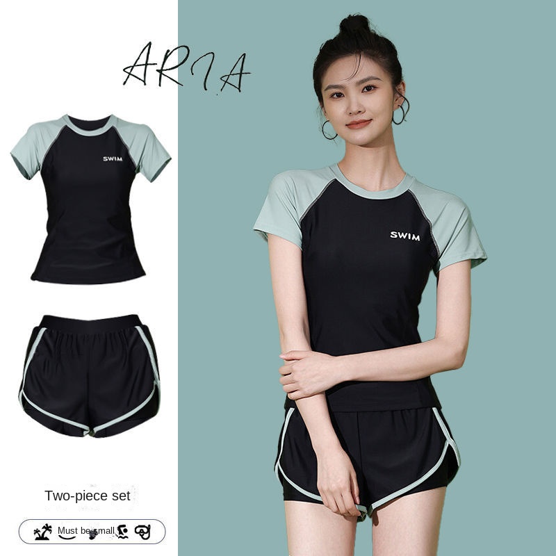 Bộ Đồ Bơi Thể Thao Hai Mảnh Thời Trang Mùa Xuân 2022 Mới Cho Nữ Sinh Trung Học