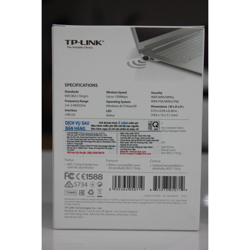TP-Link TL-WN725N - USB Wifi Nano chuẩn N tốc độ 150Mbps | BigBuy360 - bigbuy360.vn