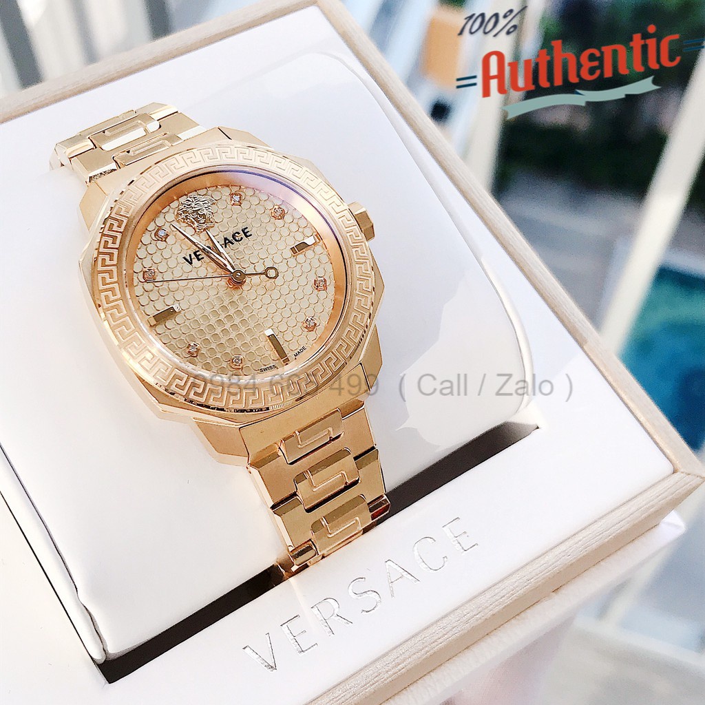 Đồng Hồ Nữ Versace Dylos Icon Swiss Gold-Plated VQD060015
