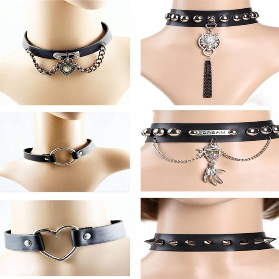 &lt;có sẵn&gt; Vòng cổ Choker mặt đá đa dạng