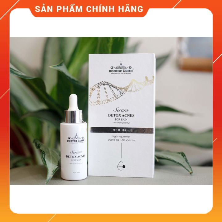 SERUM DETOX MỤN DOCTOR QUEEN - (Ngừa tất cả các loại mụn,thâm,. đào thải phục hồi tái tạo da,da yếu, giãn mao mạch,...)