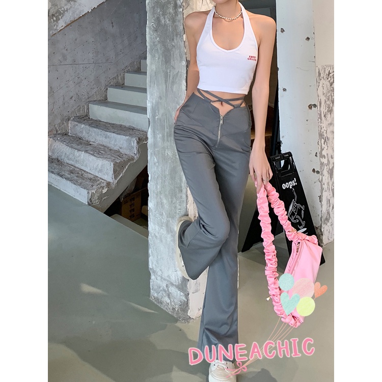 DUNEA Áo Hai Dây Hở Lưng Gợi Cảm Dành Cho Nữ