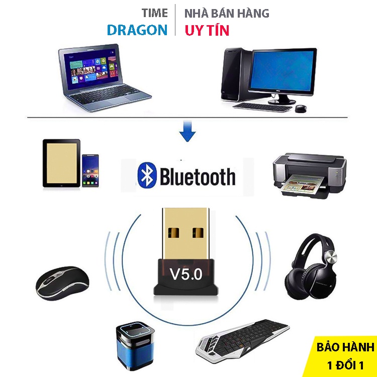 Usb thu phát Bluetooth 5.0 cho pc, loa tp link, thiết bị kết nối biến loa thường thành loa bluetooth