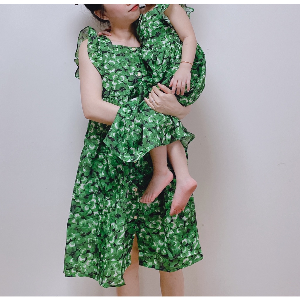 Váy xanh cỏ 3 lá