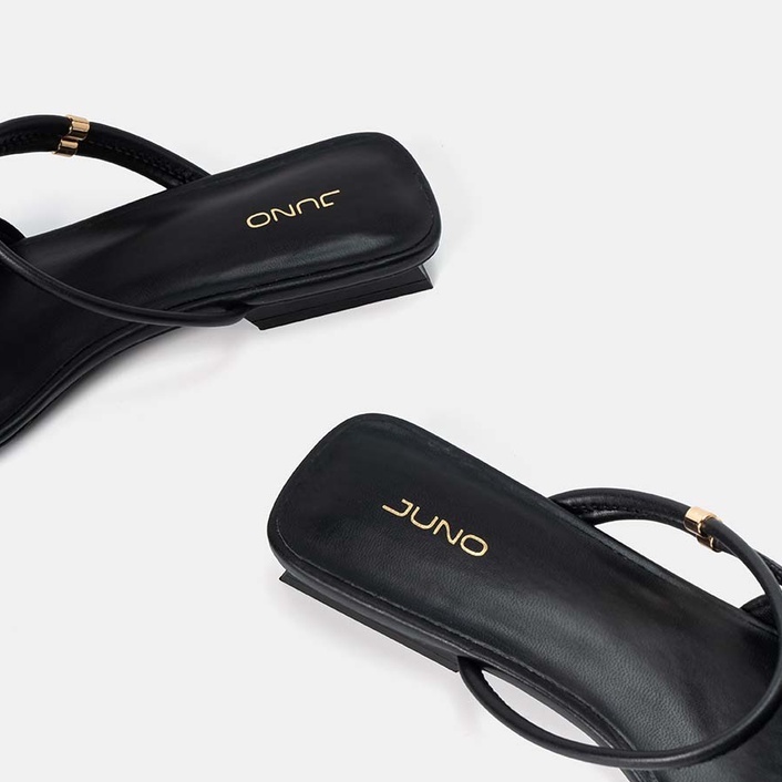 Giày Búp Bê Nữ Thời Trang 3cm JUNO Mũi Vuông Quai Bất Đối Xứng BB03080