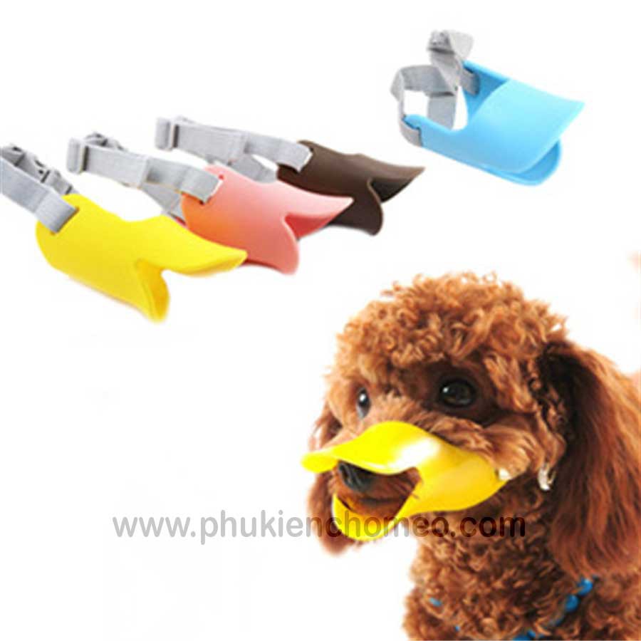 Rọ mõm vịt cute chất liệu cao su cho chó size S ( màu ngẫu nhiên ) mềm mại, không làm đau thú cưng, dễ dàng sử dụng