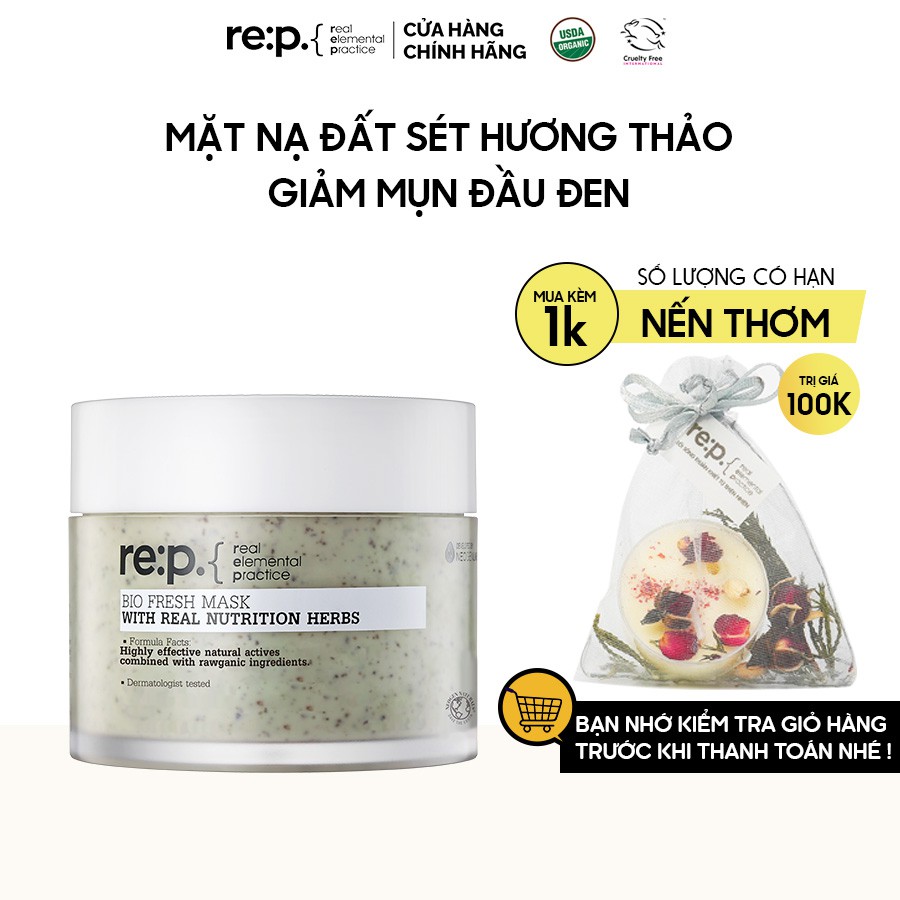 Mặt Nạ Đất Sét Hương Thảo Se Khít Lỗ Chân Lông RE:P Bio Fresh Mask Real Nutrition Herbs | BigBuy360 - bigbuy360.vn