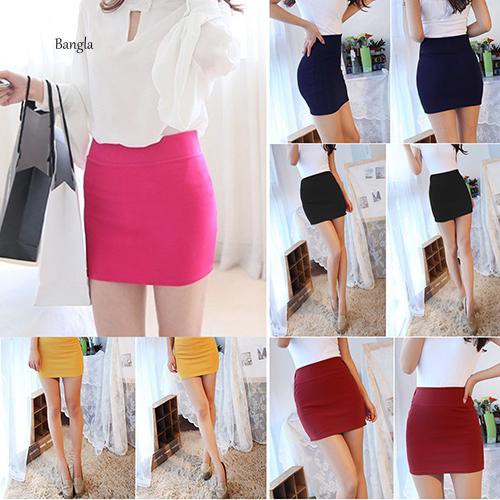 Bg BG BG Chất Lượng Cao✔Chân Váy Bút Chì Ngắn Không Đường May Phong Cách Quyến Rũ Dành Cho Nữ