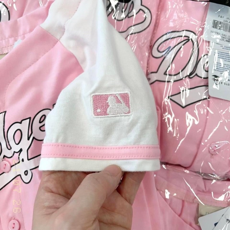 Set mlb hồng bé gái