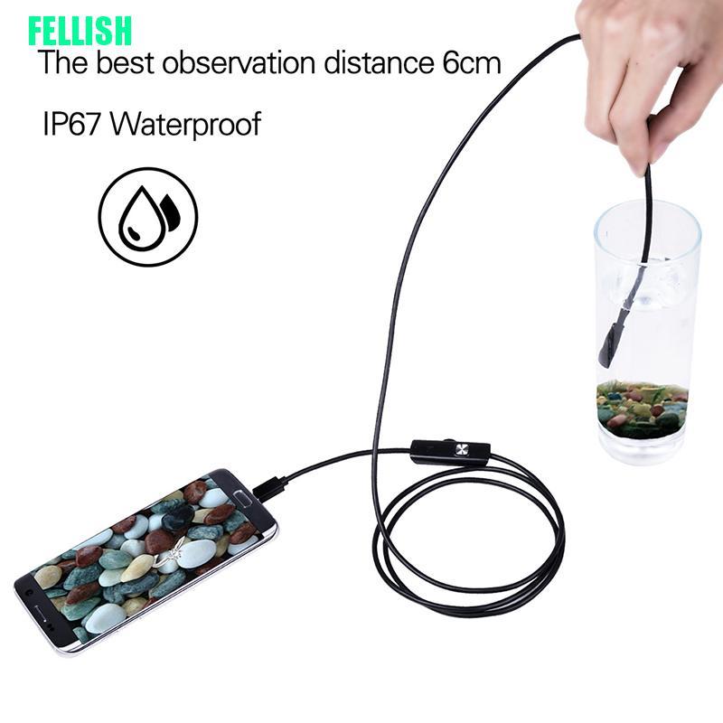 Máy ảnh nội soi 7mm 1-10m micro USB và USB kết nối với điện thoại Android