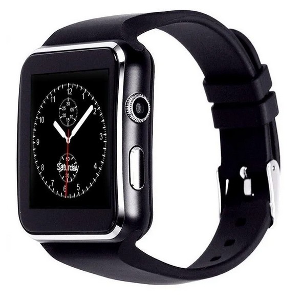 Đồng hồ thông minh Smartwatch X6 màu đen Kết Nối Bluetooth Hỗ Trợ Thẻ Nhớ Tf màn hình cong cao cấp