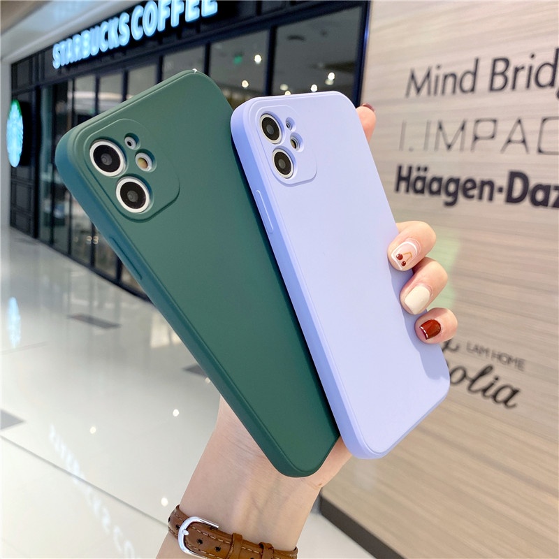 Ốp Điện Thoại Màu Trơn Thiết Kế Tinh Tế Bảo Vệ Camera Cho Samsung Galaxy A03 S22 Ultra A02 A12 A03 A03S