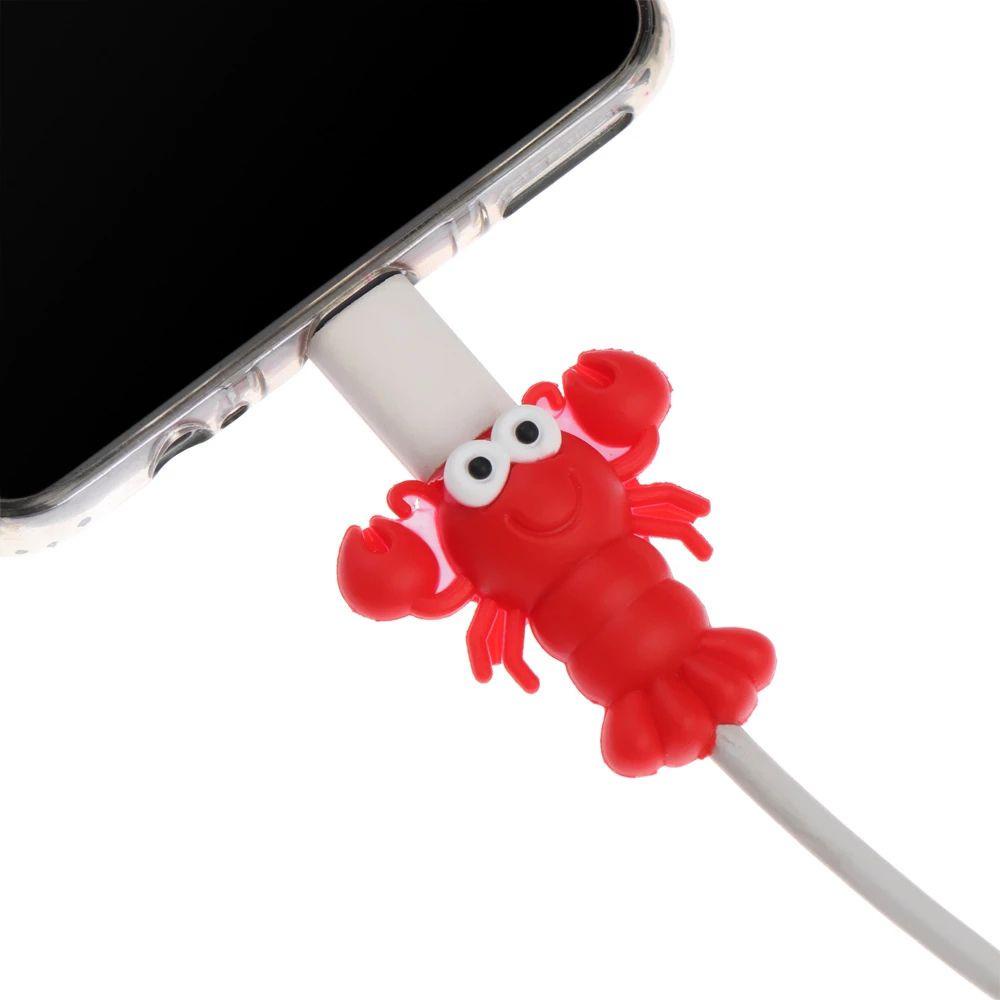 Phụ Kiện Quấn Bảo Vệ Dây Cáp Sạc USB Hình Động Vật Dễ Thương